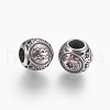 316 Surgical Stainless Steel European Beads STAS-F195-128P-06-2