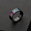 316L Surgical Stainless Steel Wide Band Finger Rings RJEW-T005-13-02-5