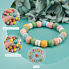   80Pcs 10 Colors Painted Natural Wood Beads WOOD-PH0001-96-6
