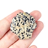 Natural Dalmatian Jasper Carved Healing Shell Shape Figurines PW-WG72799-01-1