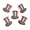 American Flag Theme Single Face Printed Aspen Wood Pendants WOOD-G014-11-1