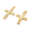 Brass Micro Pave Cubic Zirconia Pendants KK-R229-10G-A-2