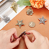 6Pcs 6 Style Sirius Theme Alloy Brooches JEWB-FG0001-14-3