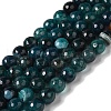 Dyed & Heated Natural Dragon Veins Agate Beads Strands X-G-P539-A01-28-2