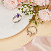 Beebeecraft 1Pc Rhodium Plated 925 Sterling Silver Adjustable Ring Findings STER-BBC0006-03-4