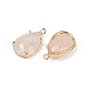 Natural Rose Quartz Faceted Pendants G-K347-05G-05-2