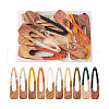 Beadthoven 20Pcs 10 Colors Resin & Walnut Wood Big Pendants RESI-BT0001-09-10