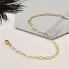 Brass Heart Link Bracelets for Women BJEW-G735-07G-2