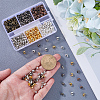 SOFPLATE 600Pcs 6 Colors Brass Crimp Beads Covers KK-SP0002-33-3