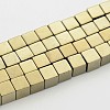 Cube Non-magnetic Synthetic Hematite Beads Strands G-D617-01A-1