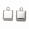 Non-Tarnish 304 Stainless Steel Pendant Cabochon Settings STAS-I176-07P-2