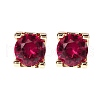 Square Brass Micro Pave Cubic Zirconin Stud Earrings EJEW-D318-03KCG-A-4