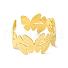 Ion Plating(IP) Butterfly 304 Stainless Steel Bangles for Women BJEW-B104-05G-2
