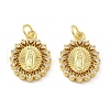 Brass Micro Pave Cubic Zirconia Pendants KK-C092-19C-G-1