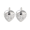 Rack Plating Strawberries Brass Stud Earrings EJEW-N055-31P-RS-1