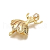 Rack Plating Brass Micro Pave Cubic Zirconia Pendants KK-D343-14G-A-2