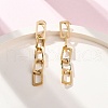 304 Stainless Steel Chain Dangle Stud Earrings for Women EJEW-Q781-30G-4