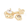 Brass Micro Pave Cubic Zirconia Pendants ZIRC-P122-03C-G-2