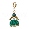 Angel Glass Beaded & Alloy Pendant Decorations HJEW-MZ00190-08-2