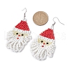 Glass Seed Dangle Earrings EJEW-JE06214-3