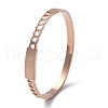Ion Plating(IP) 304 Stainless Steel Hinged Bangles for Women BJEW-A011-21RG-4