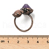 Natural Amethyst & Rose Quartz Rings RJEW-B122-04R-05-5