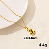 304 Stainless Steel Cat Shape Pendant Necklaces VH1834-4-1