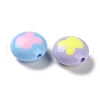 Two Tone Opaque Acrylic Beads SACR-I005-10A-2