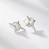 S925 Sterling Silver Star Stud Earrings GP7830-3