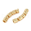 Brass Curved Tube Beads KK-P283-11G-2
