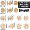 CREATCABIN 10Pcs 10 Style Brass Micro Pave Clear Cubic Zirconia Pendants KK-CN0002-02-2