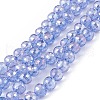 Transparent Electroplate Glass Beads Strands EGLA-F151-AB06-1