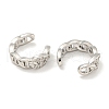 Brass Micro Pave Cubic Zirconia Cuff Earrings EJEW-C104-084P-2