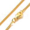 1.5mm Rack Plating Brass Wheat Chain Necklaces for Women Men MAK-L044-57G-2