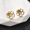 Flower 201 Stainless Steel Pendant Necklaces & Stud Earrings Sets for Women SJEW-Q025-04G-3