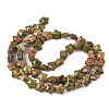 Natural Unakite Star Beads Strands G-Z080-A11-3