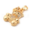 Brass Micro Pave Cubic Zirconia Pendants KK-P250-25G-2