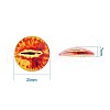 Eye Printed Glass Cabochons GGLA-BT0001-01-2