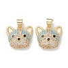 Brass Micro Pave Cubic Zirconia Pendants KK-M240-10-2