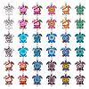 ARRICRAFT 36Pcs 18 Styles Alloy Enamel Printed Connector Charms ENAM-AR0001-40-1