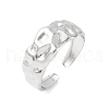 Hammered 304 Stainless Steel Cuff Rings RJEW-S626-04P-2