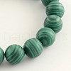 Round Synthetic Malachite Bead Strands G-Q938-02C-1