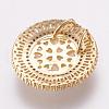 Brass Micro Pave Cubic Zirconia Pendants ZIRC-G105-05G-2