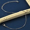 Rack Plating Brass Box Chain Bracelets for Women BJEW-G735-02P-2