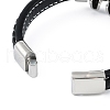 Braided Microfiber Leather Cord Bracelets BJEW-P328-12AS-2