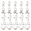 GOMAKERER 100Pcs 5 Style Tibetan Style Alloy Pendants & Pendant Rhinestone Settings TIBEP-GO0001-04-1
