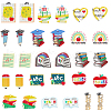 SUNNYCLUE 30Pcs 15 Styles Teachers' Day Theme Printed Transparent Acrylic Pendants TACR-SC0001-41-1