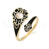 Brass Cuff Rings for Women RJEW-D318-02G-4