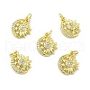 Brass Micro Pave Cubic Zirconia Pendants KK-E068-VB421-2