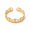 Ion Plating(IP) 304 Stainless Steel Crown Open Cuff Ring for Women RJEW-E066-08G-2